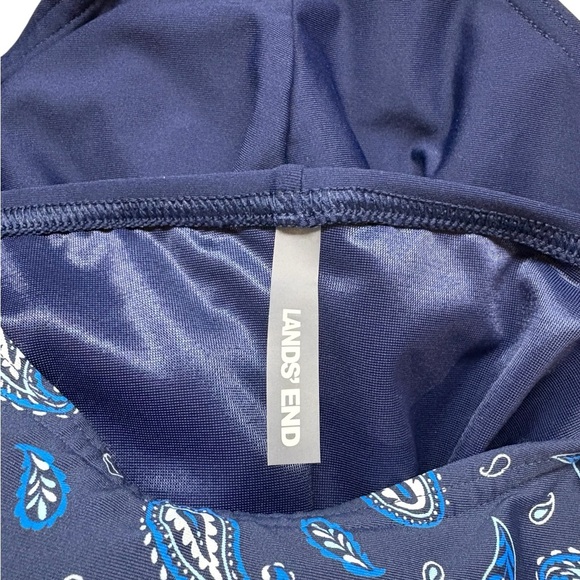 NWOT, Lands' End, One-Piece Swimsuit, Plus Size 22W, Navy, White ☀️ - Picture 4 of 12